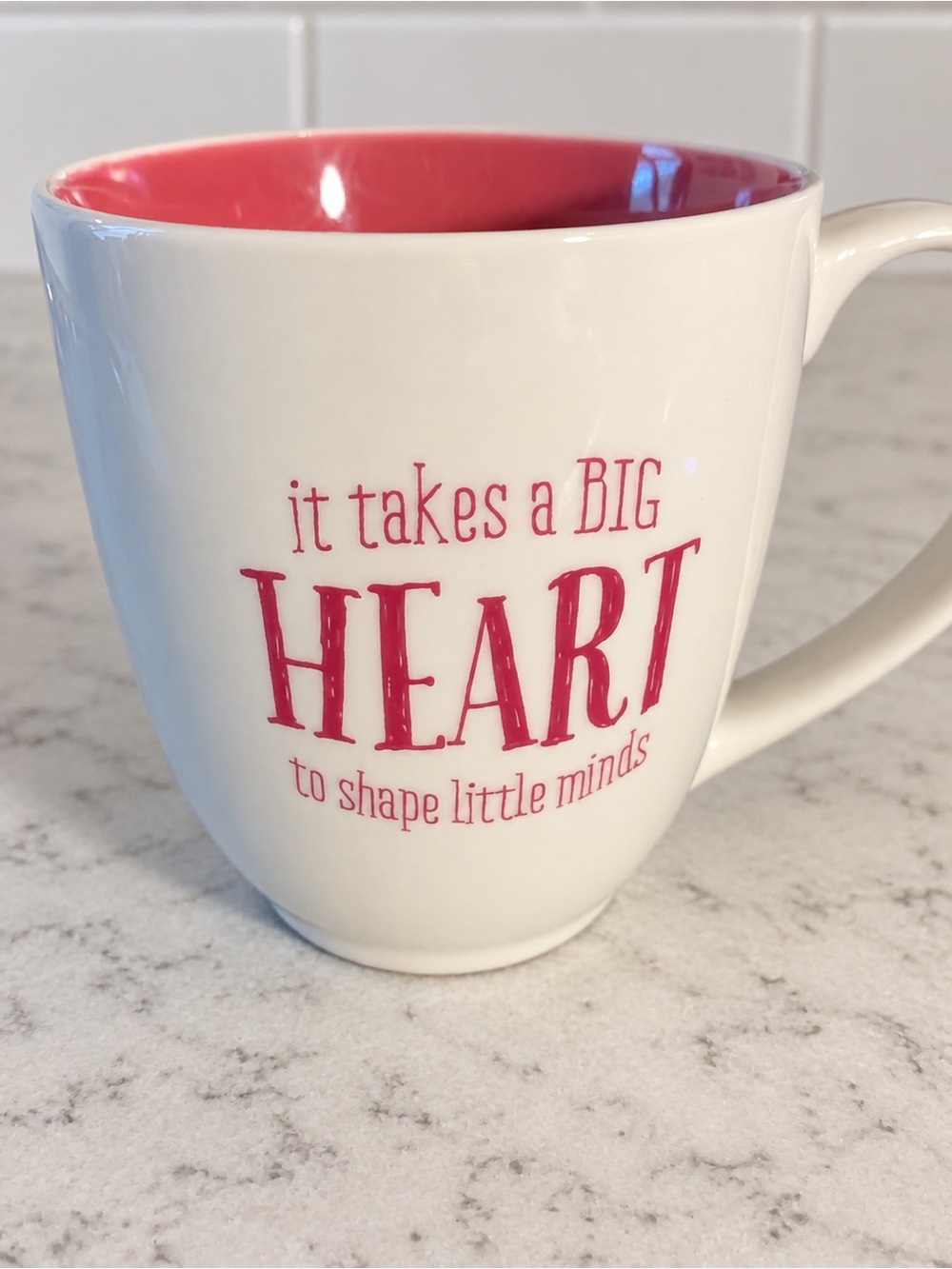 Christian Art Gifts Teacher Bible Verse Pink Ceramic Mug 1 Corinthians 16:14
